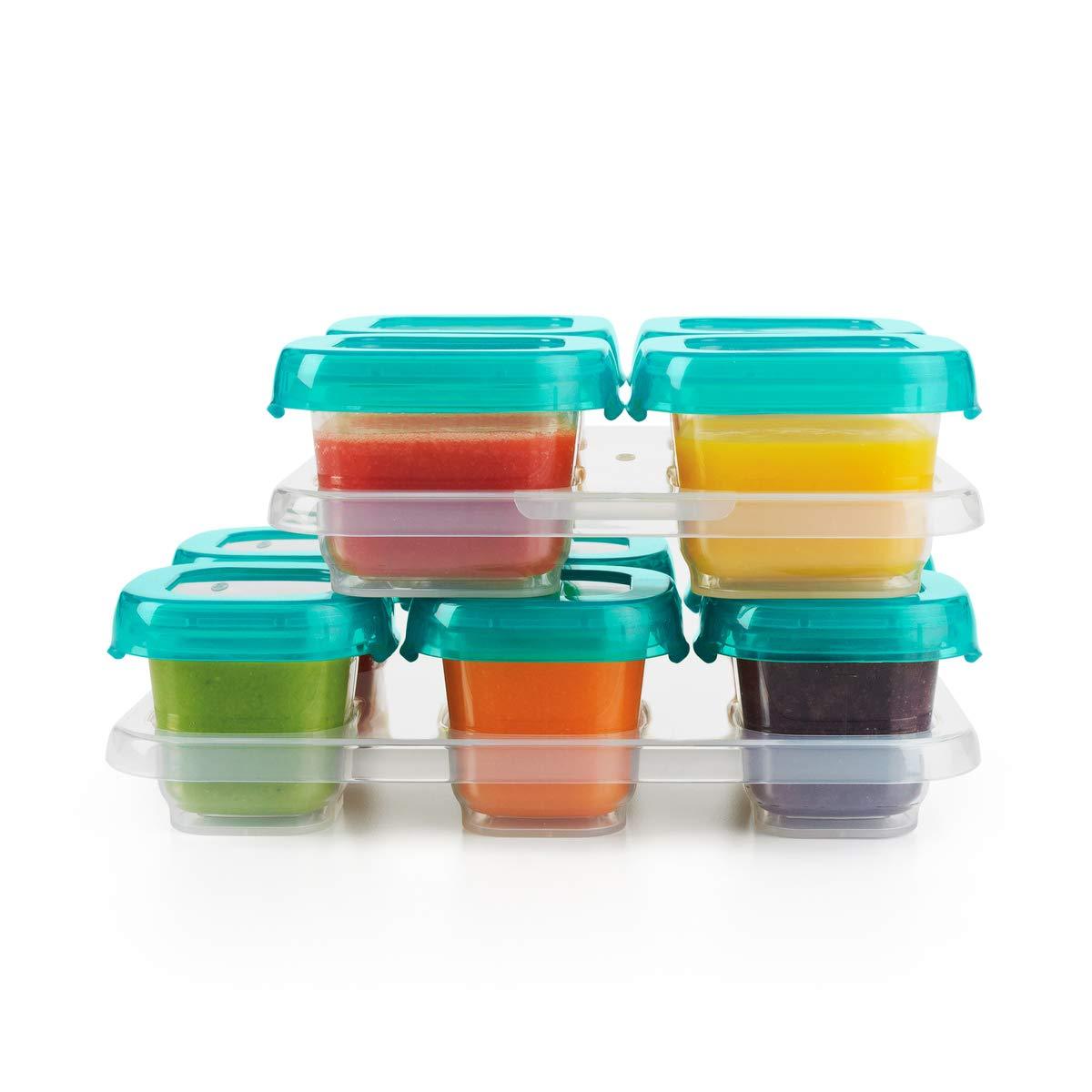 imageOXO Tot Baby Blocks Freezer Storage Containers Teal 4 OzTeal
