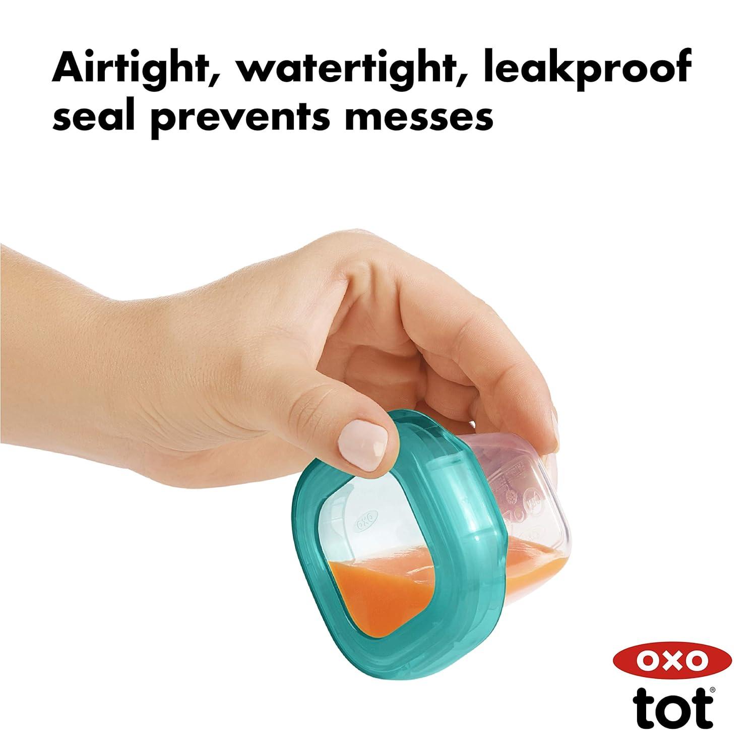 imageOXO Tot Baby Blocks Freezer Storage Containers Teal 4 OzTeal