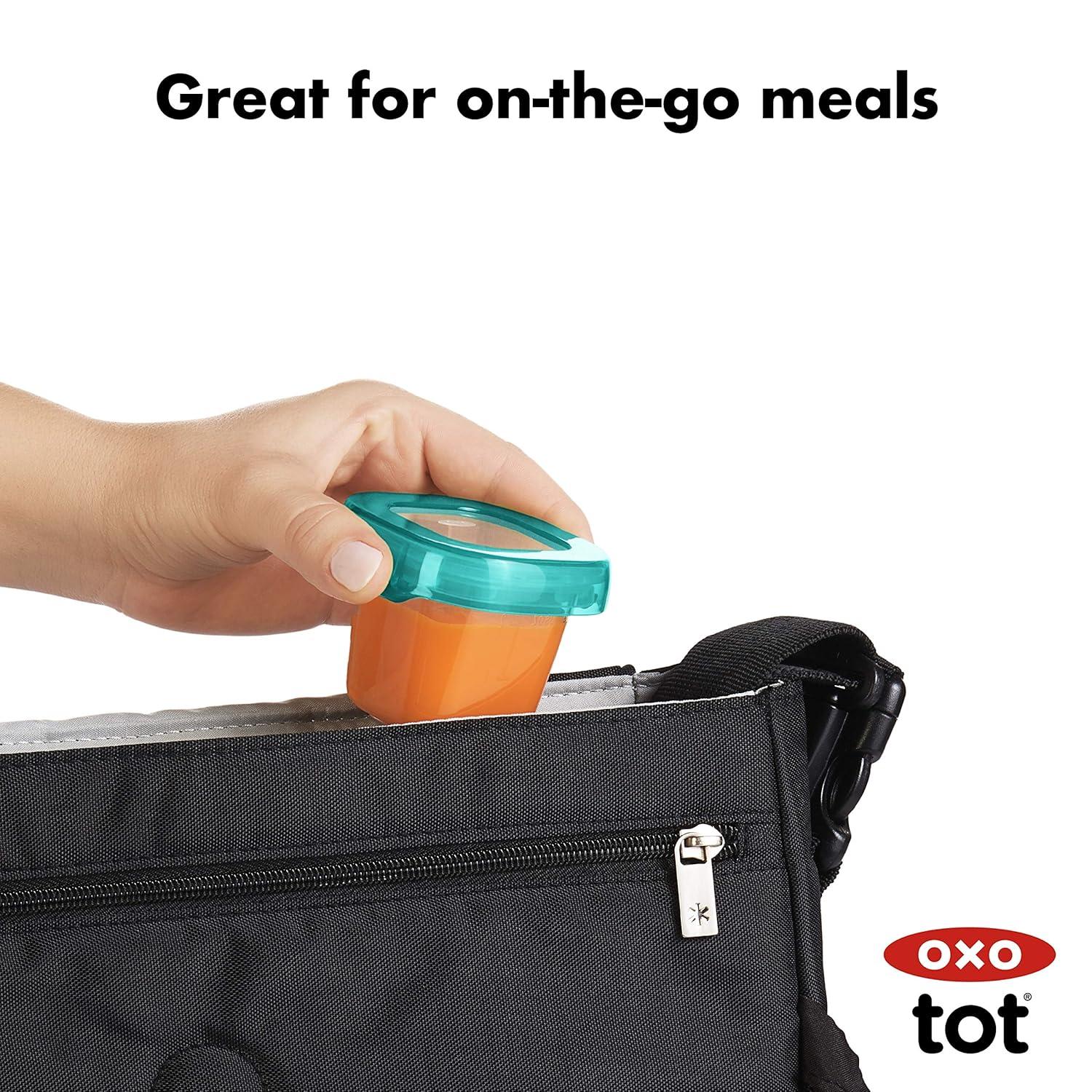 imageOXO Tot Baby Blocks Freezer Storage Containers Teal 4 OzTeal