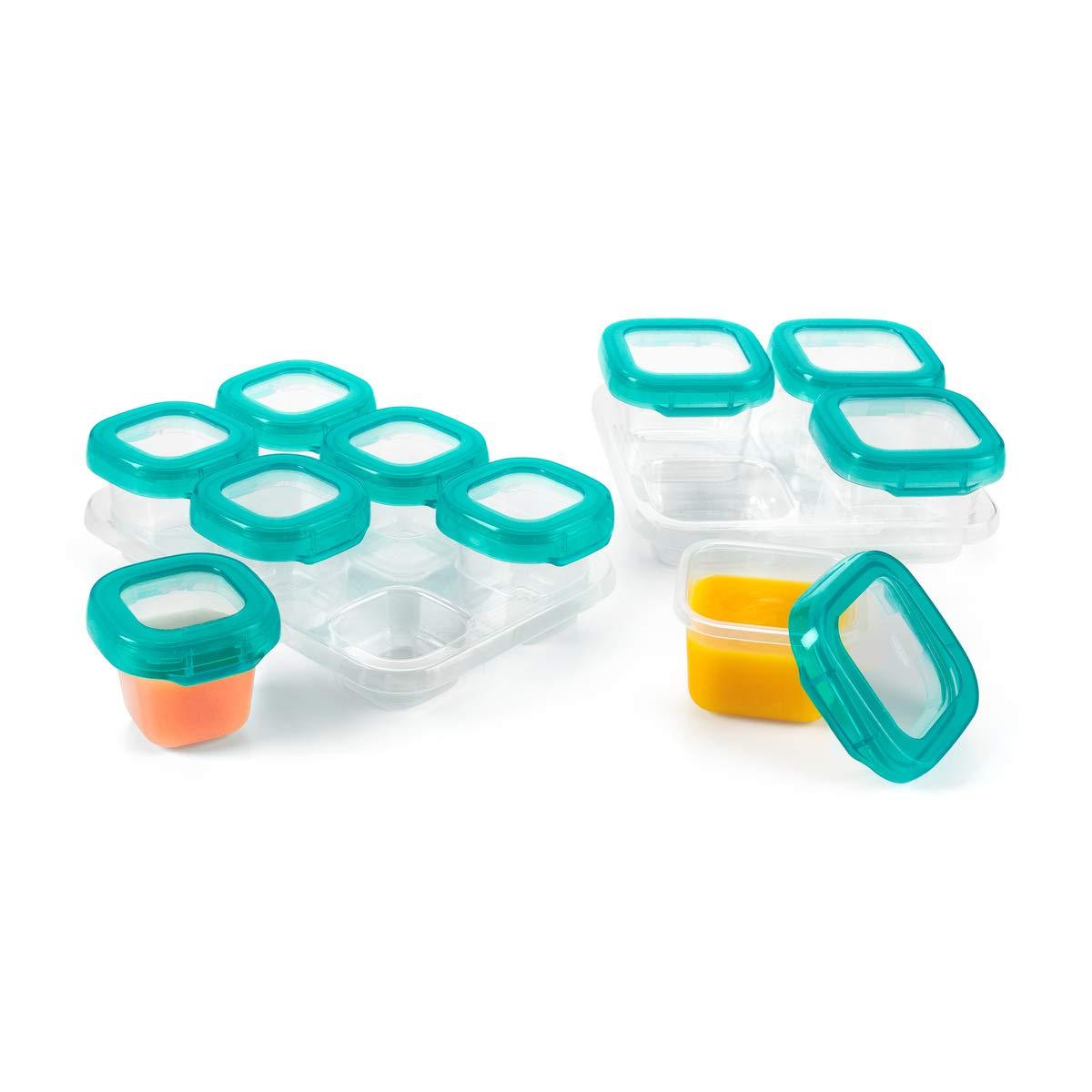 imageOXO Tot Baby Blocks Freezer Storage Containers Teal 4 OzTeal