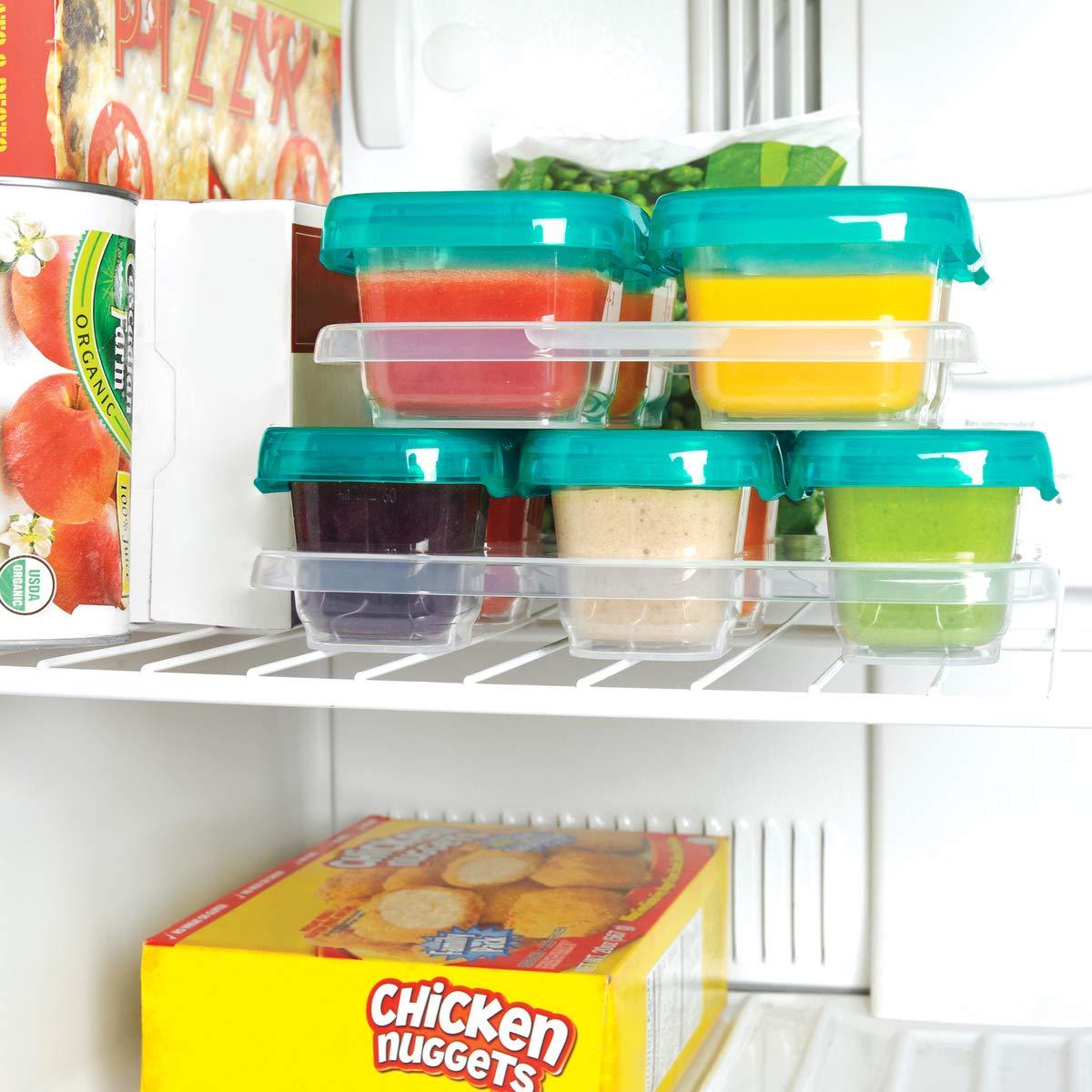 imageOXO Tot Baby Blocks Freezer Storage Containers Teal 4 OzTeal
