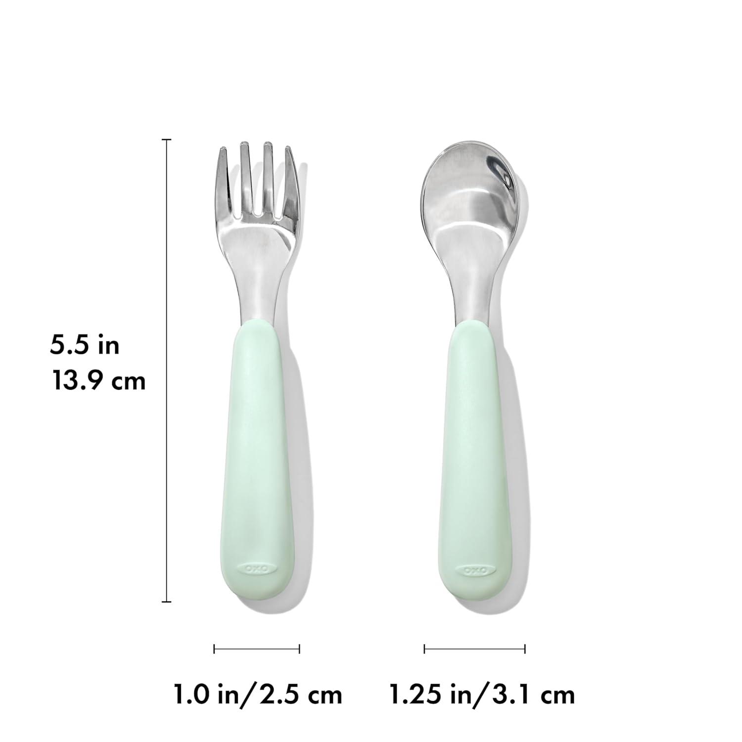 imageOXO Tot Fork and Spoon Set DuskOpal