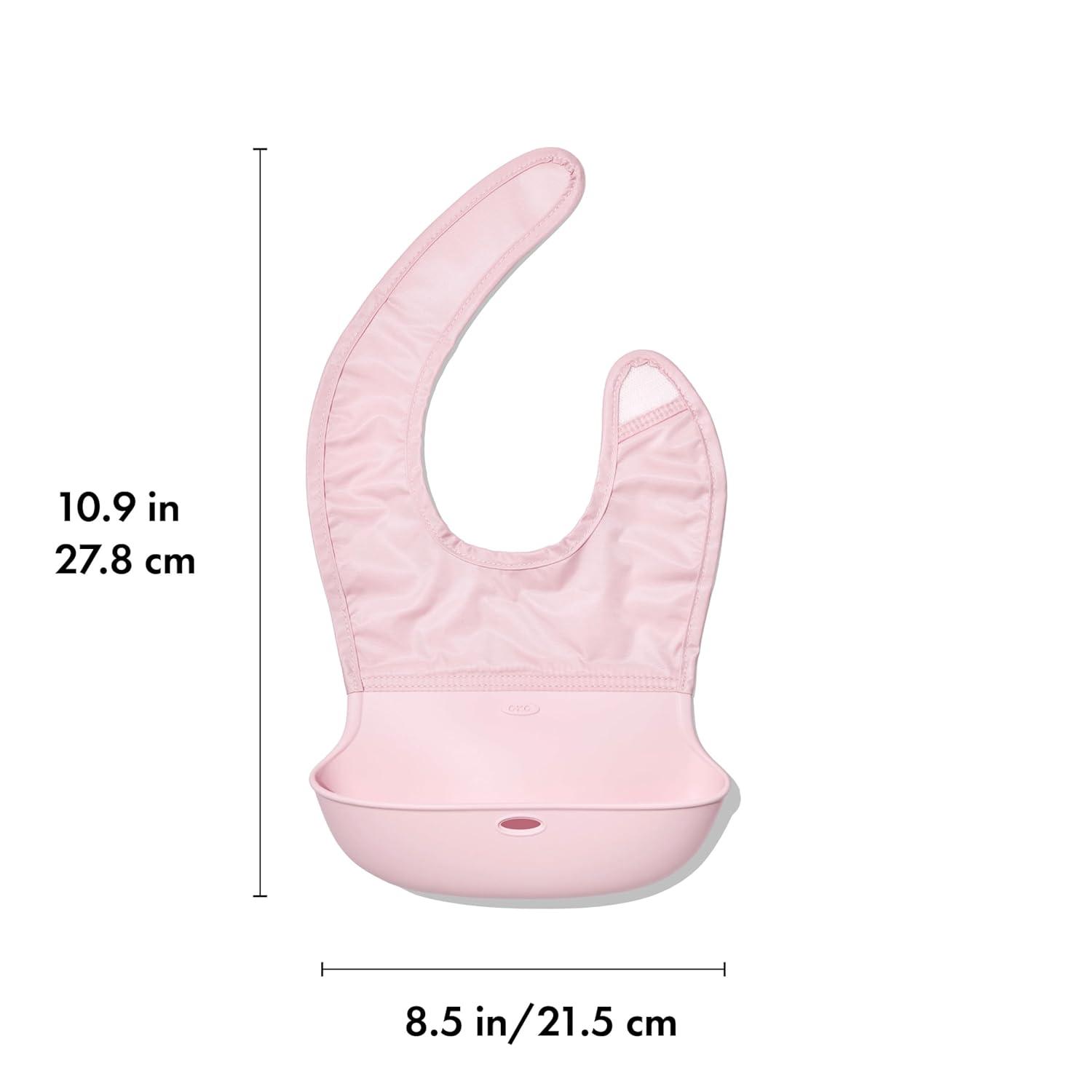 imageOXO Tot RollUp Bib 2 Pack GrayNavyBlossomDusk