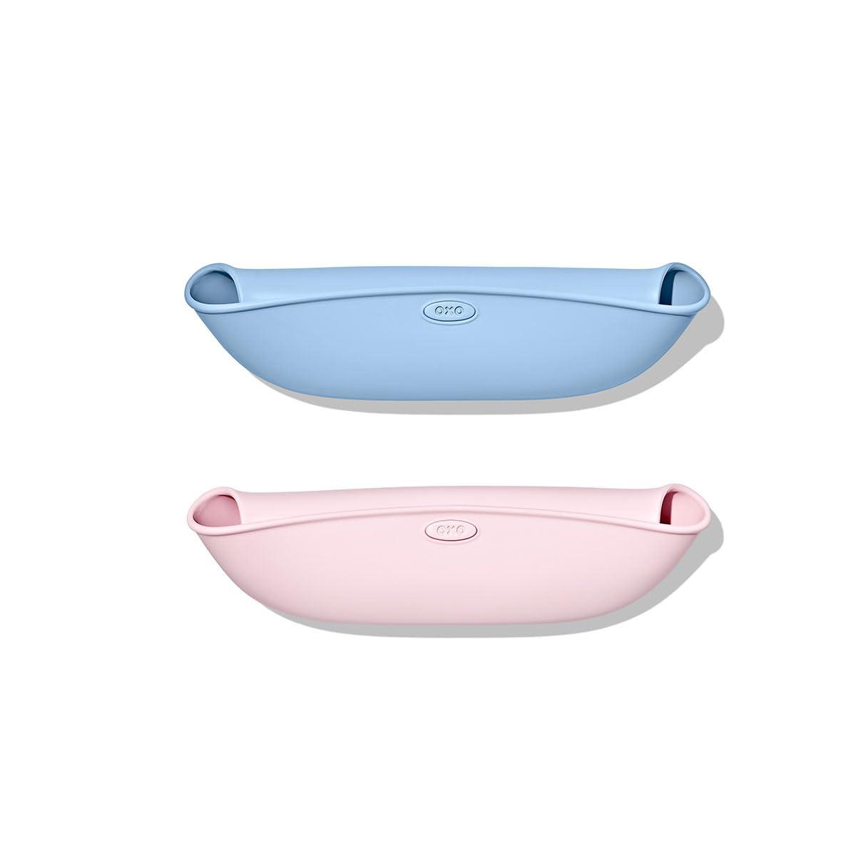 imageOXO Tot RollUp Bib 2 Pack GrayNavyBlossomDusk