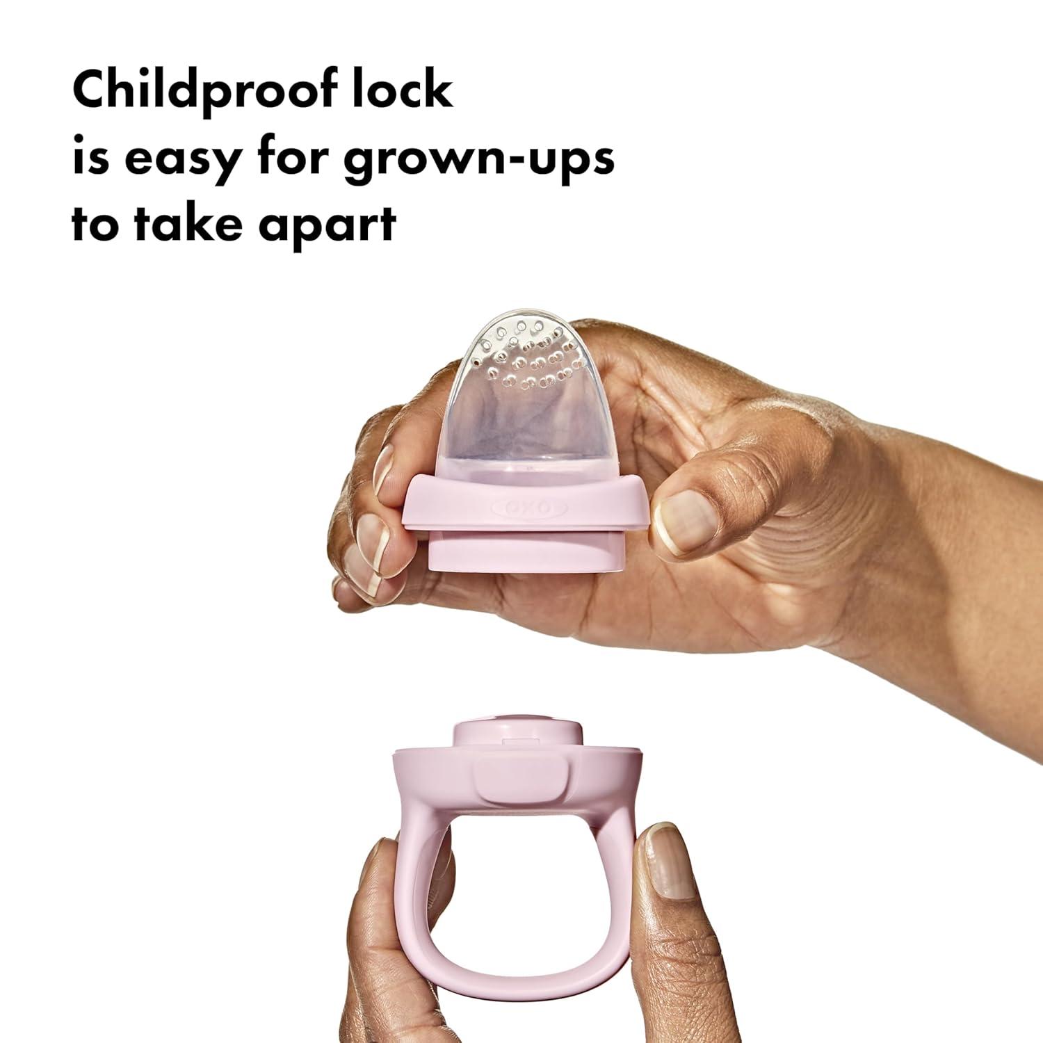 imageOXO Tot Silicone SelfFeeder 2 Pack Opal and BlossomOpalBlossom