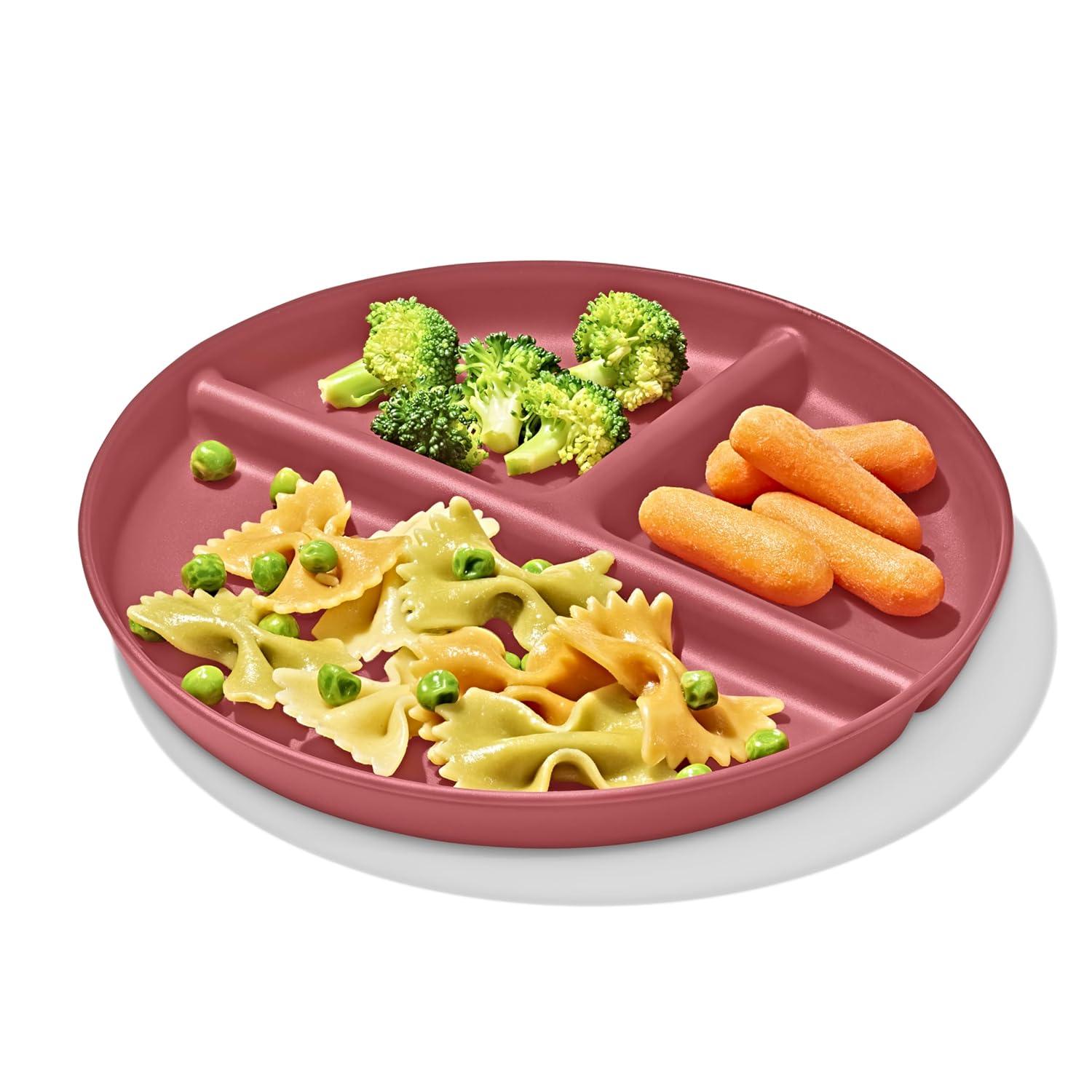 imageOXO Tot Stackable Divided Plates Set 3pk DarkDark Multicolor