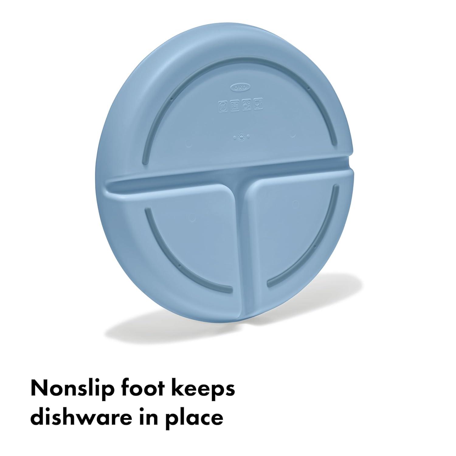 imageOXO Tot Stackable Divided Plates Set 3pk DarkDark Multicolor