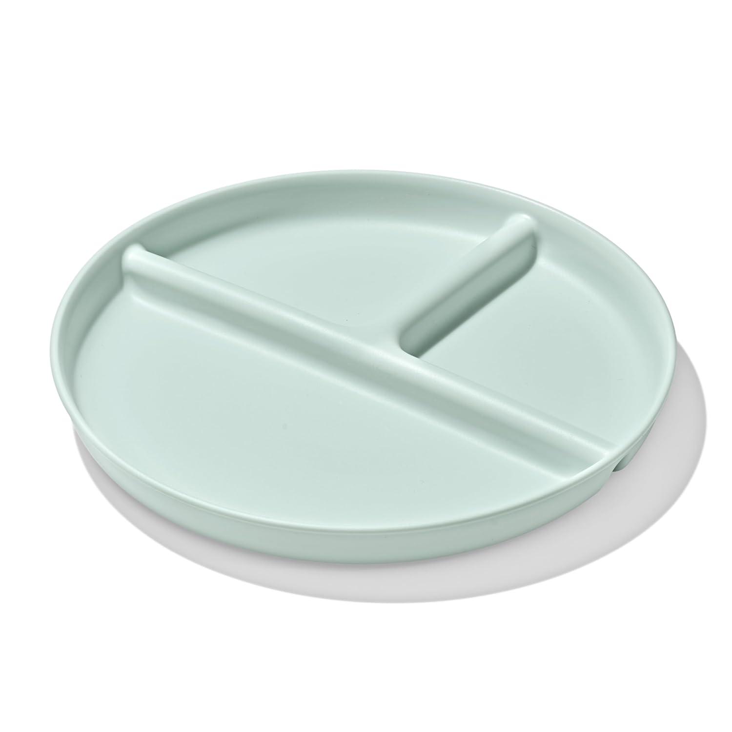 imageOXO Tot Stackable Divided Plates Set 3pk DarkLight Multicolor