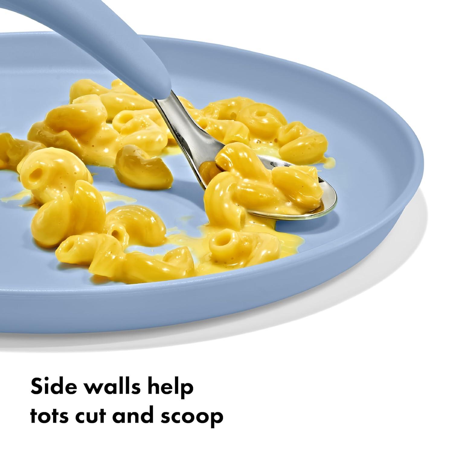 imageOXO Tot Stackable Plate Set 3pk DarkDark Multicolor