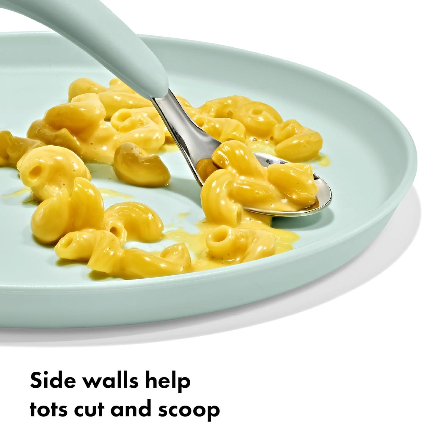 imageOXO Tot Stackable Plate Set 3pk DarkLight Multicolor