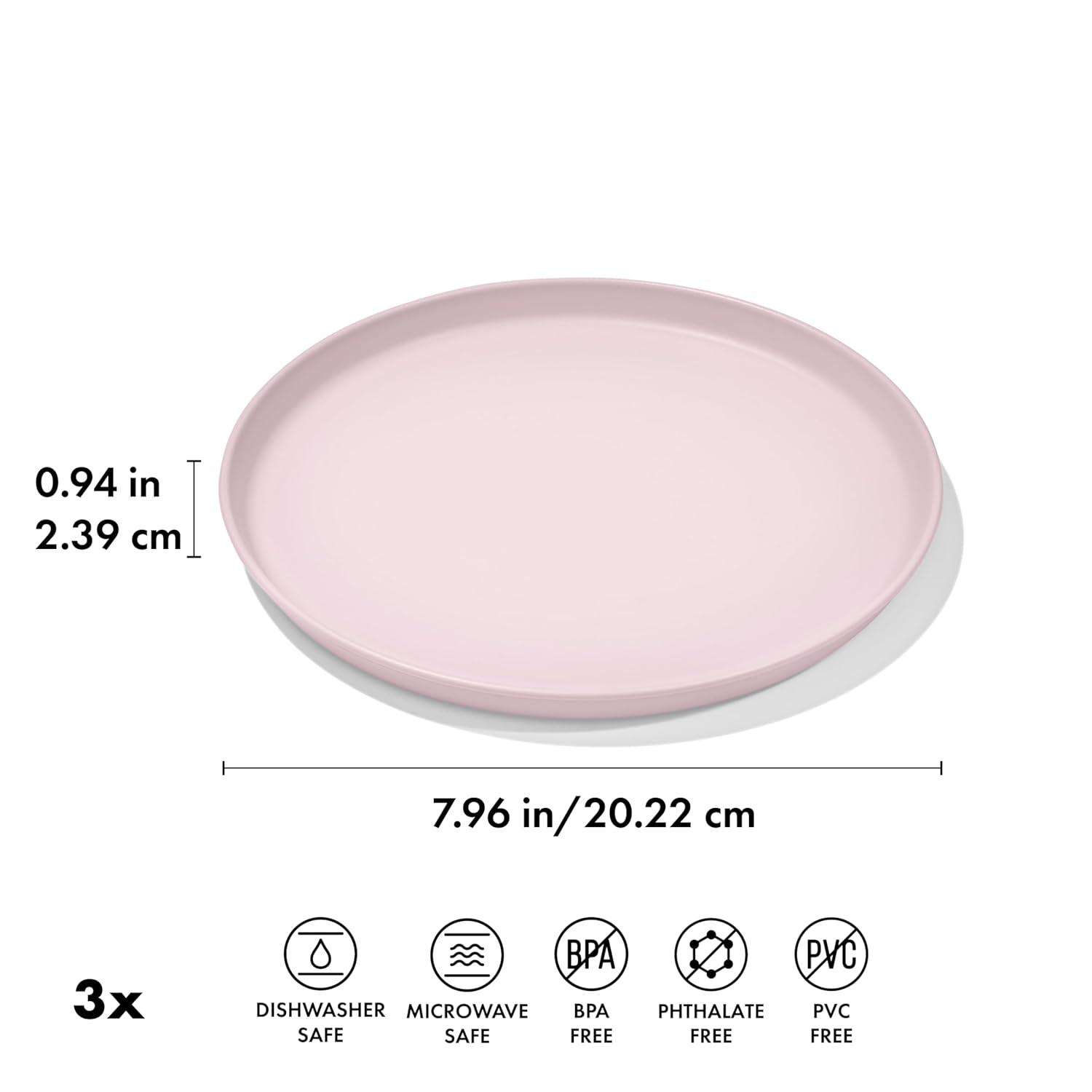 imageOXO Tot Stackable Plate Set 3pk DarkLight Multicolor