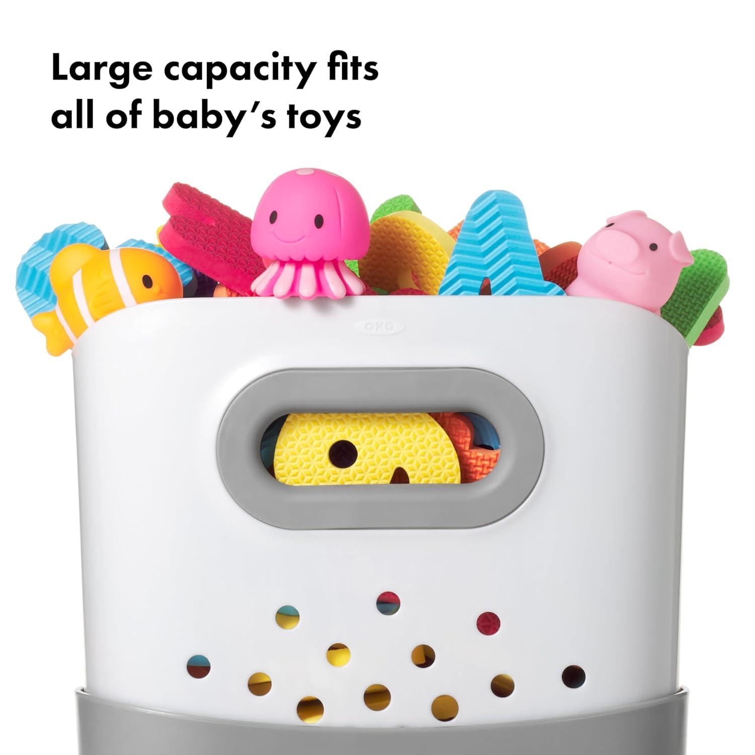 imageOXO Tot Stand Up Bath Toy Storage Gray1 Count Pack of 1