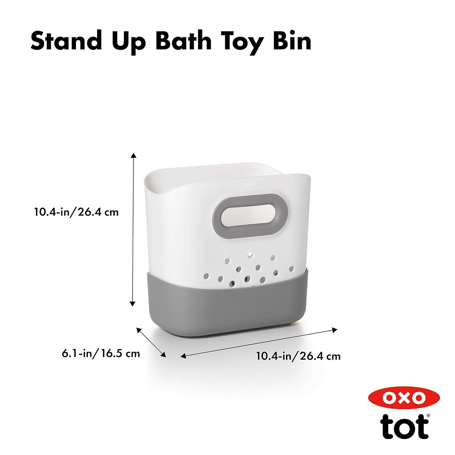 imageOXO Tot Stand Up Bath Toy Storage Gray1 Count Pack of 2