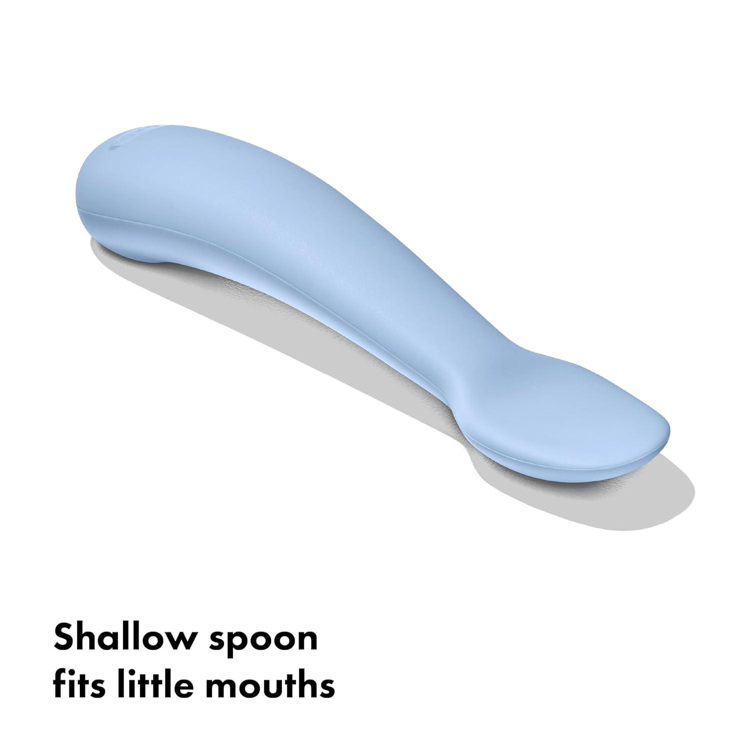 imageOXO Tot Textured Suction Plate ampamp Spoons Set 3Piece DuskDusk