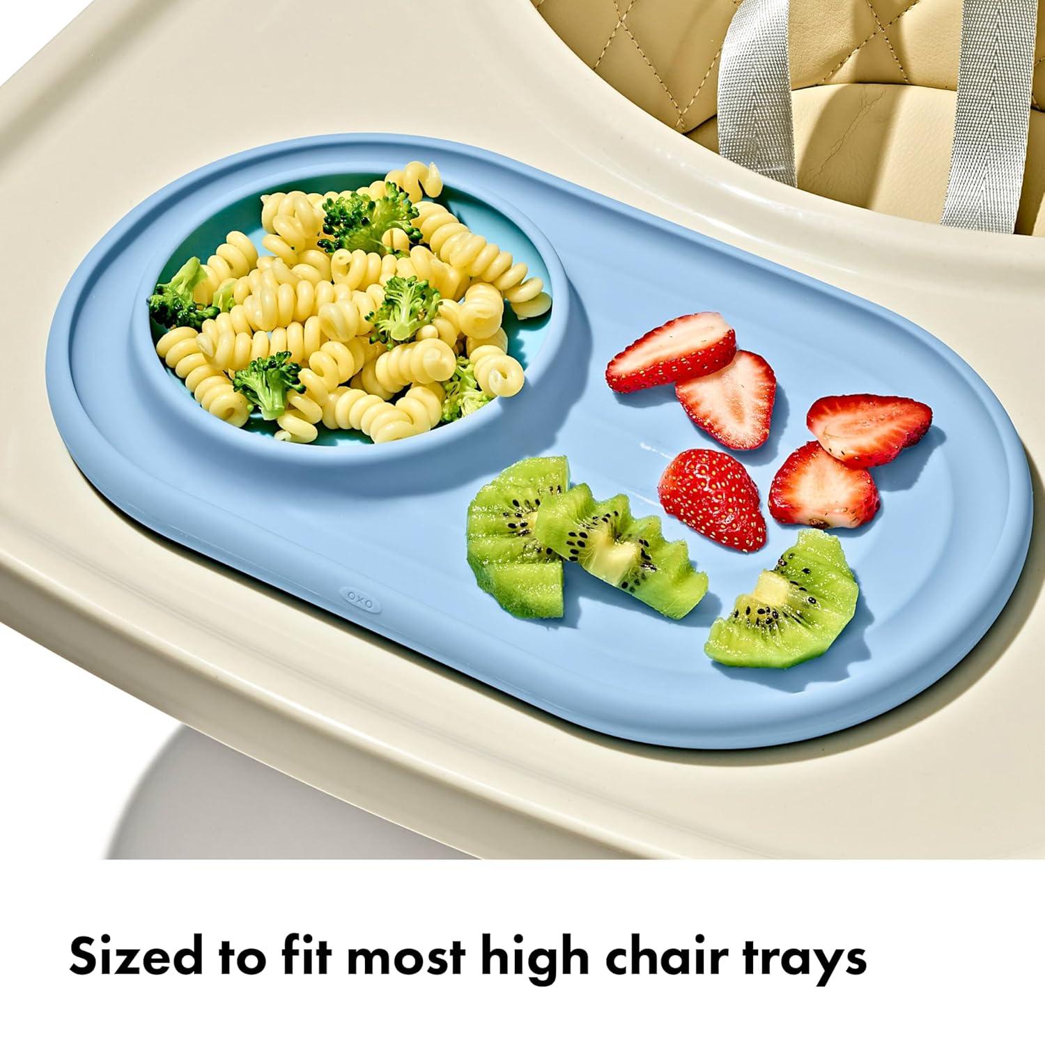 imageOXO Tot Textured Suction Plate ampamp Spoons Set 3Piece DuskDusk