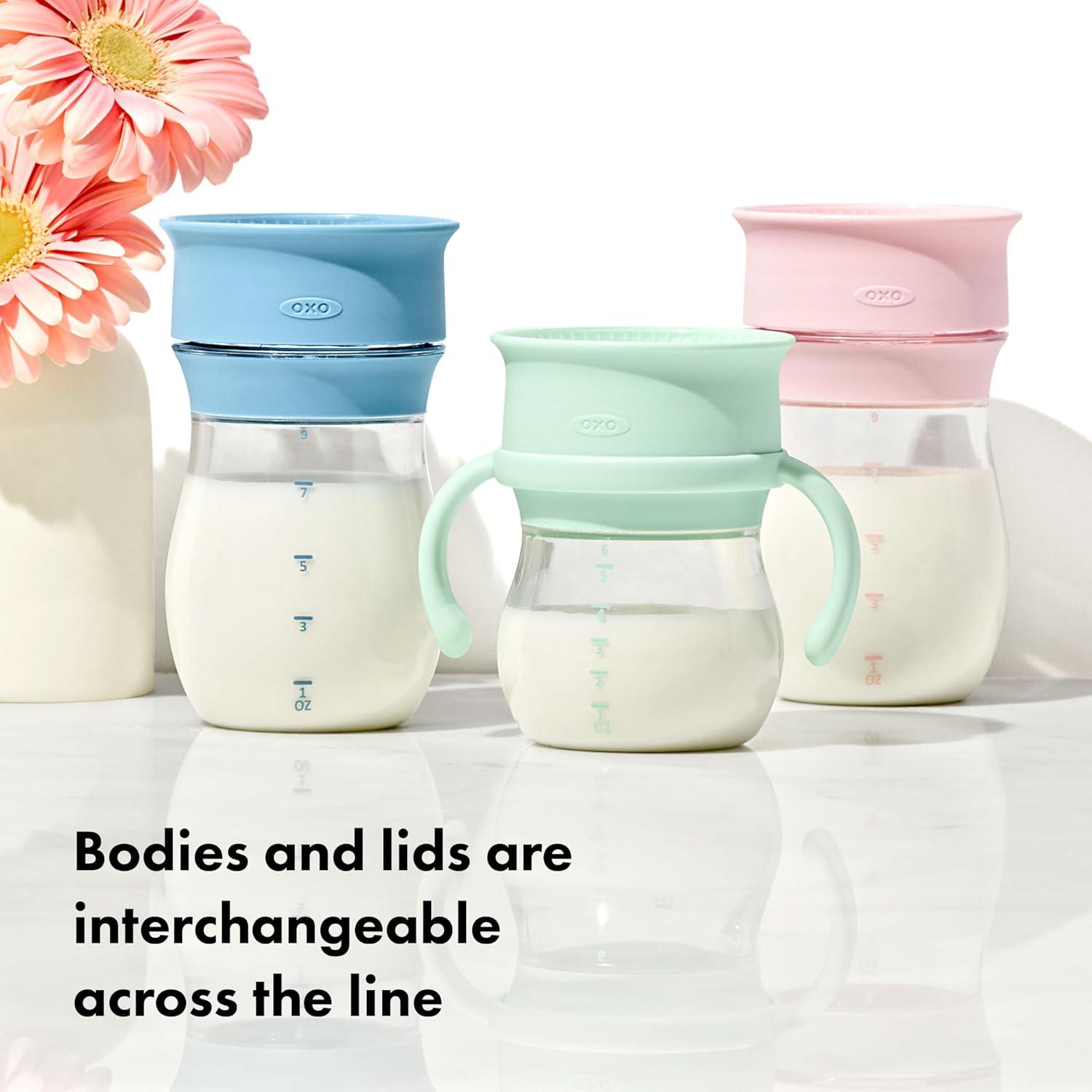 imageOXO Tot Transitions 360 Cup 6 oz with Handles Opal and Blossom 2 packOpalDusk