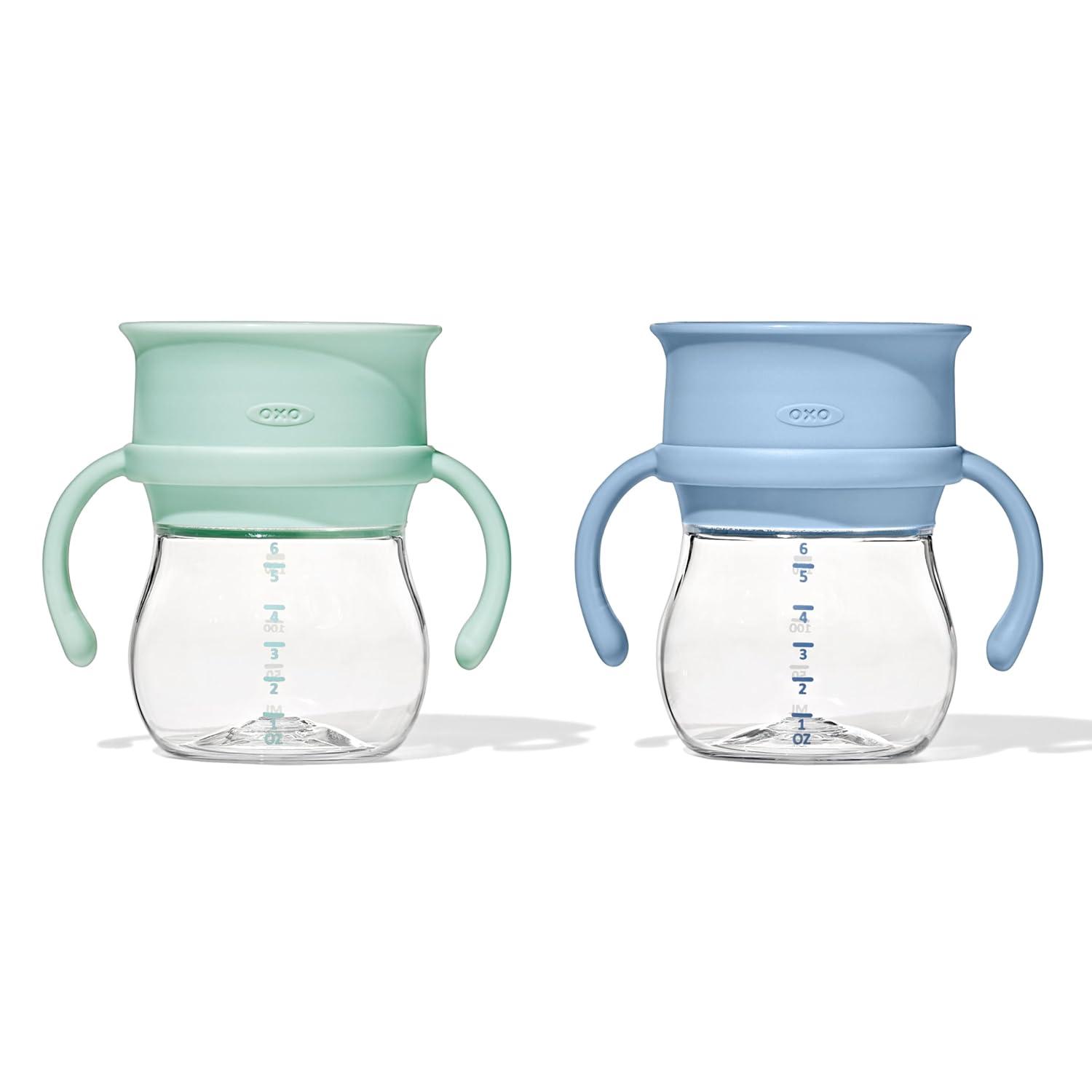imageOXO Tot Transitions 360 Cup 6 oz with Handles Opal and Blossom 2 packOpalDusk