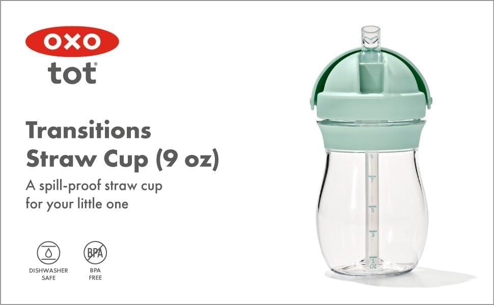 imageOXO Tot Transitions 9 oz Straw Cup Opal81 Ounces Pack of 8