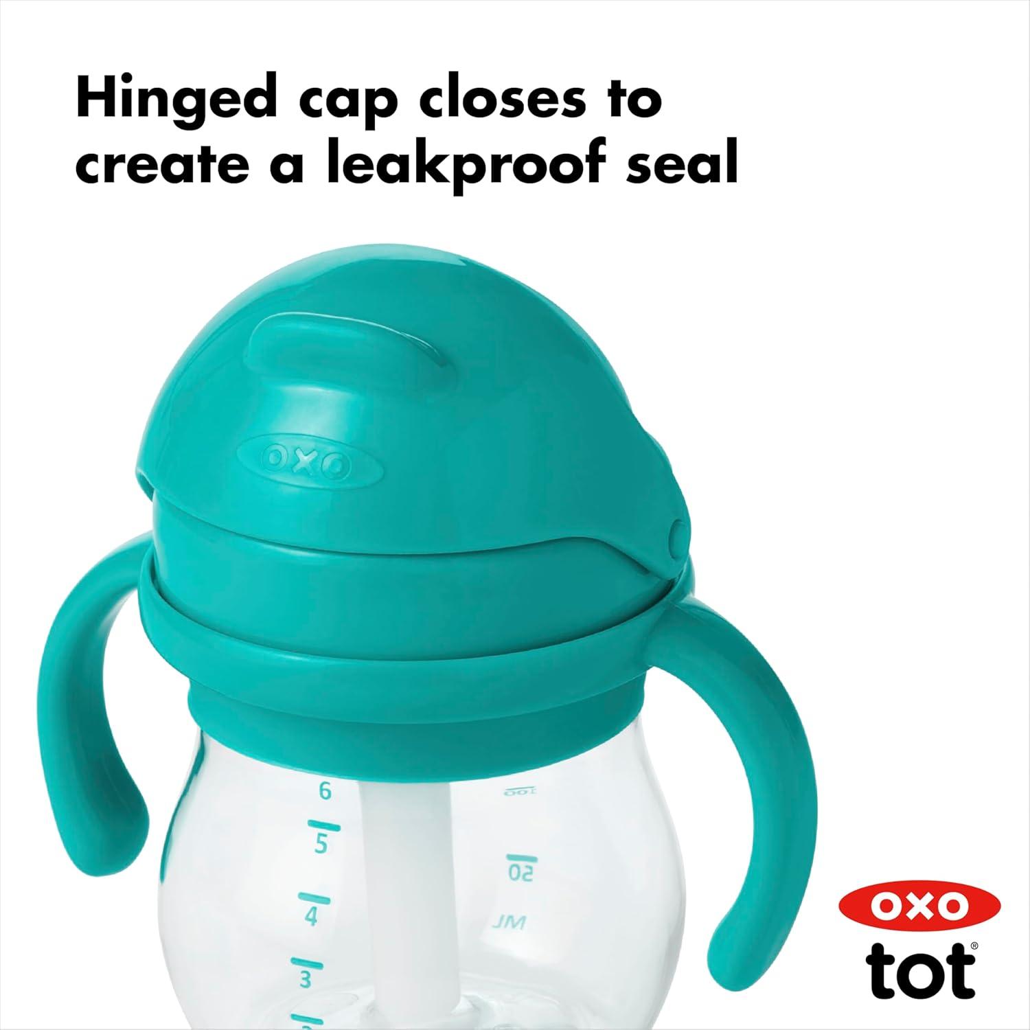 imageOXO Tot Transitions Straw Cup with Removable Handles 6 oz DuskTeal