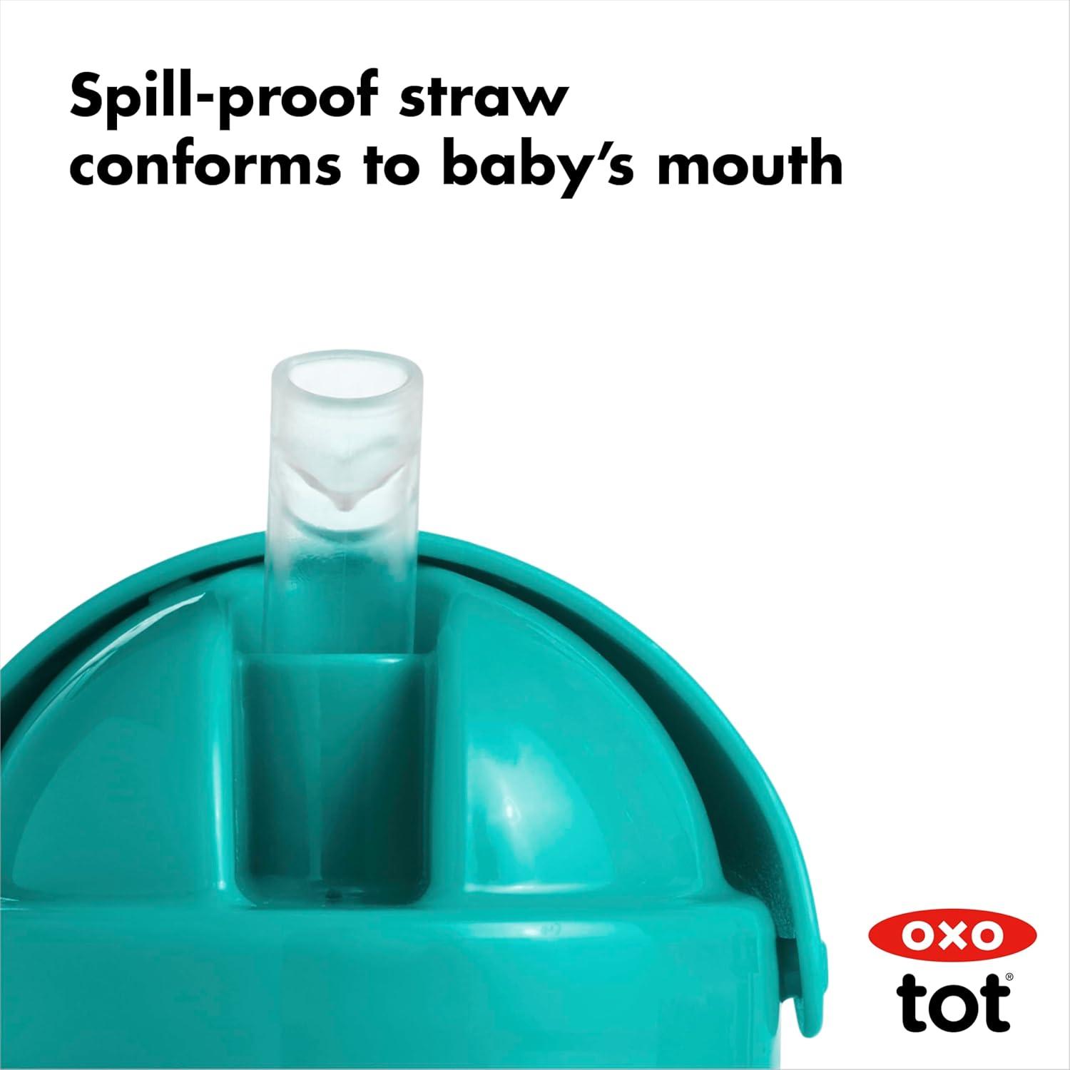 imageOXO Tot Transitions Straw Cup with Removable Handles 6 oz DuskTeal