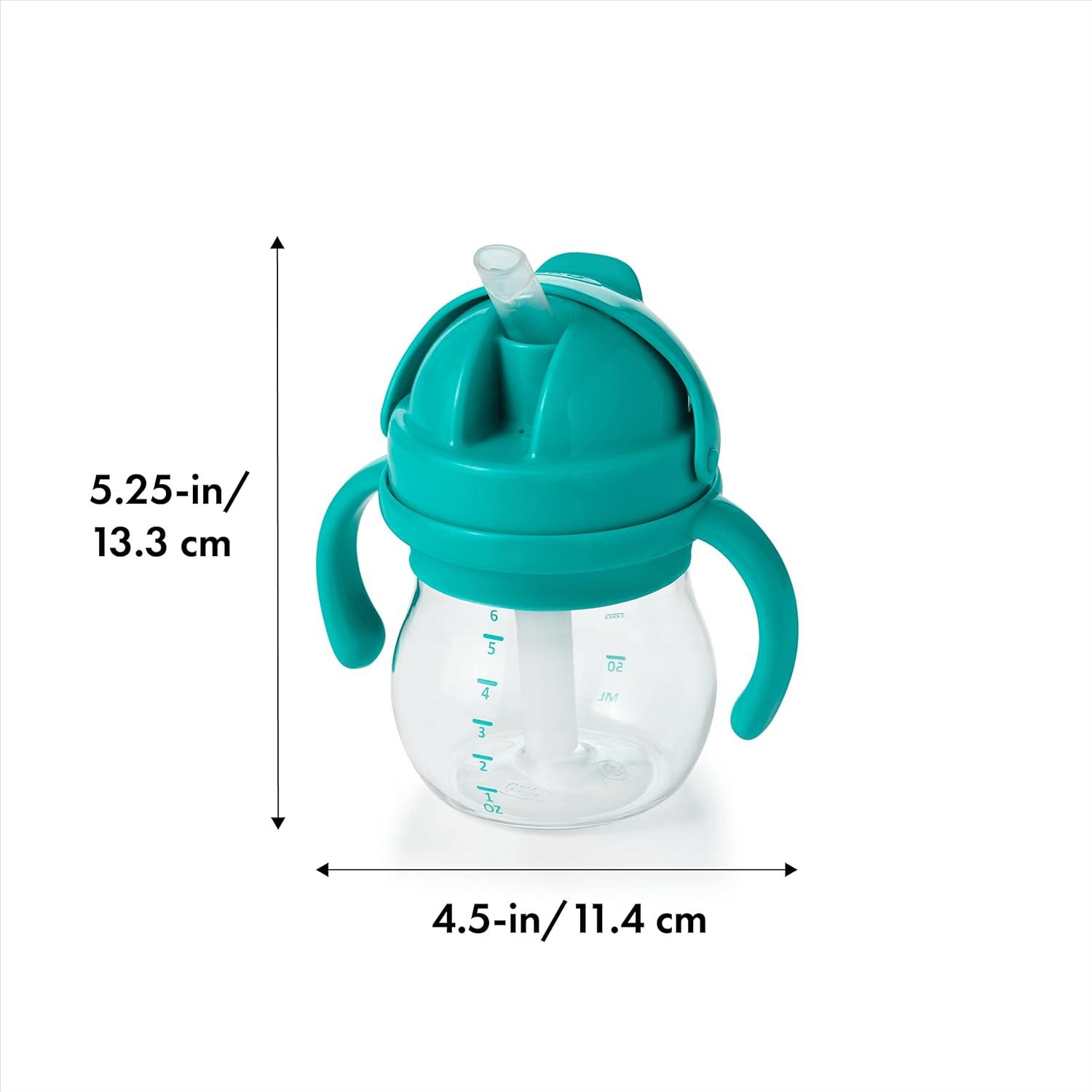 imageOXO Tot Transitions Straw Cup with Removable Handles 6 oz DuskTeal