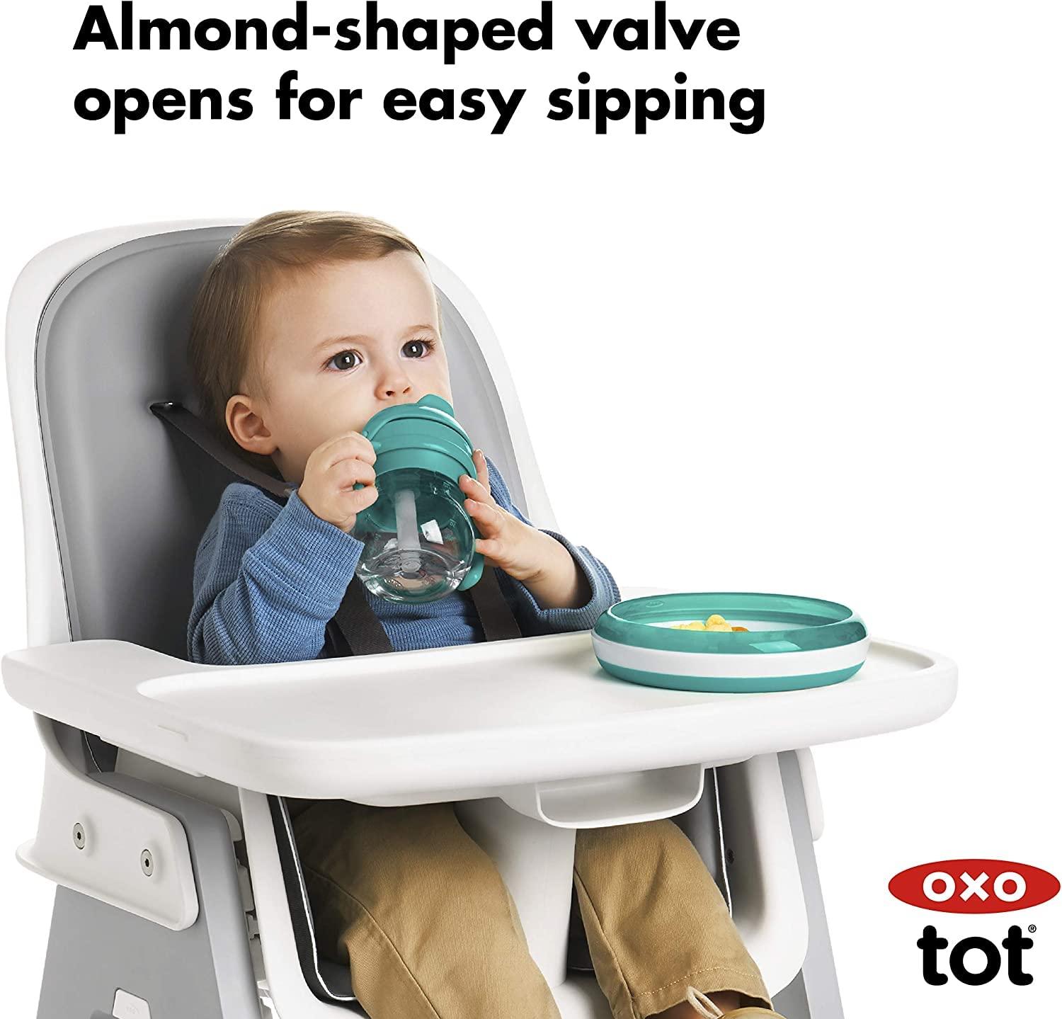 imageOXO Tot Transitions Straw Cup with Removable Handles 6 oz DuskTeal