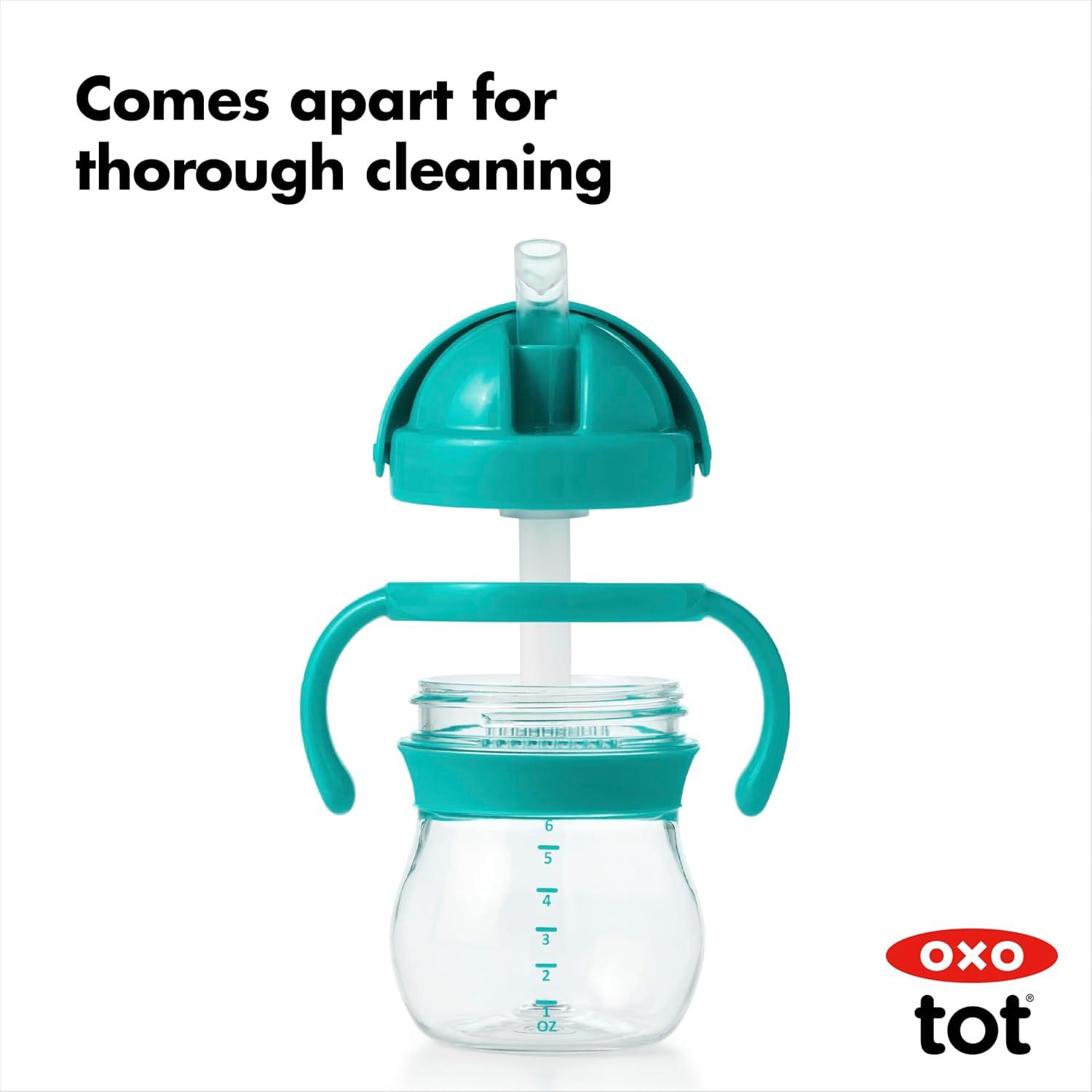 imageOXO Tot Transitions Straw Cup with Removable Handles 6 oz DuskTeal