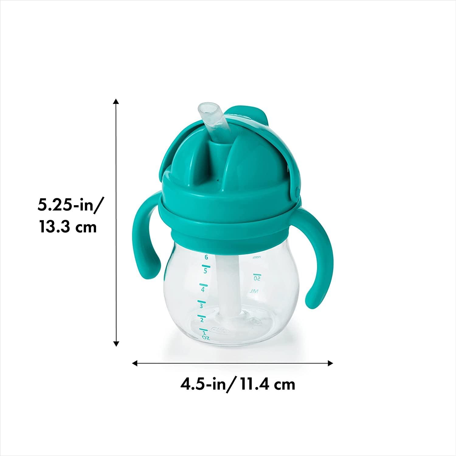 imageOXO Tot Transitions Straw Cup with Removable Handles 6 oz DuskTeal