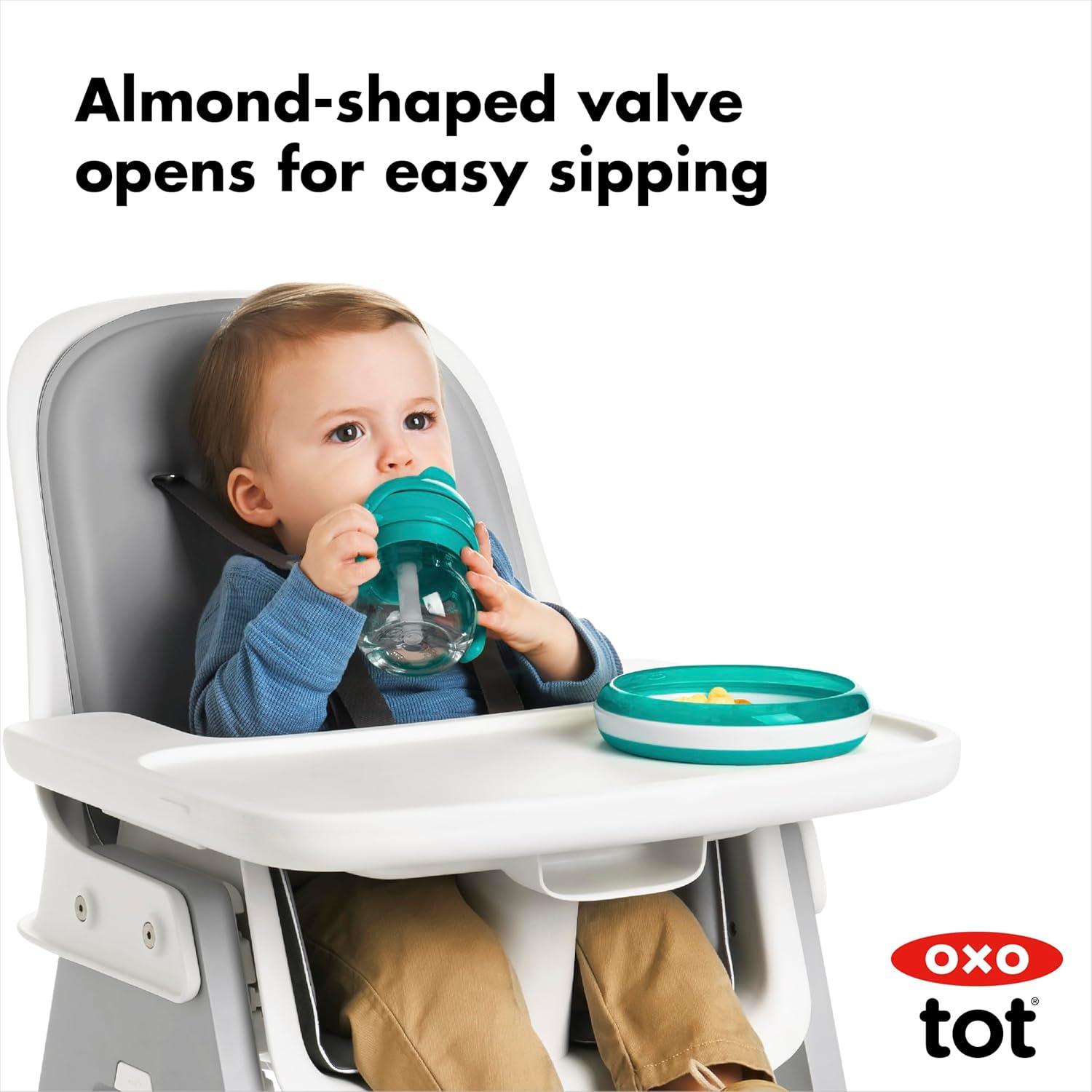 imageOXO Tot Transitions Straw Cup with Removable Handles 6 oz DuskTeal