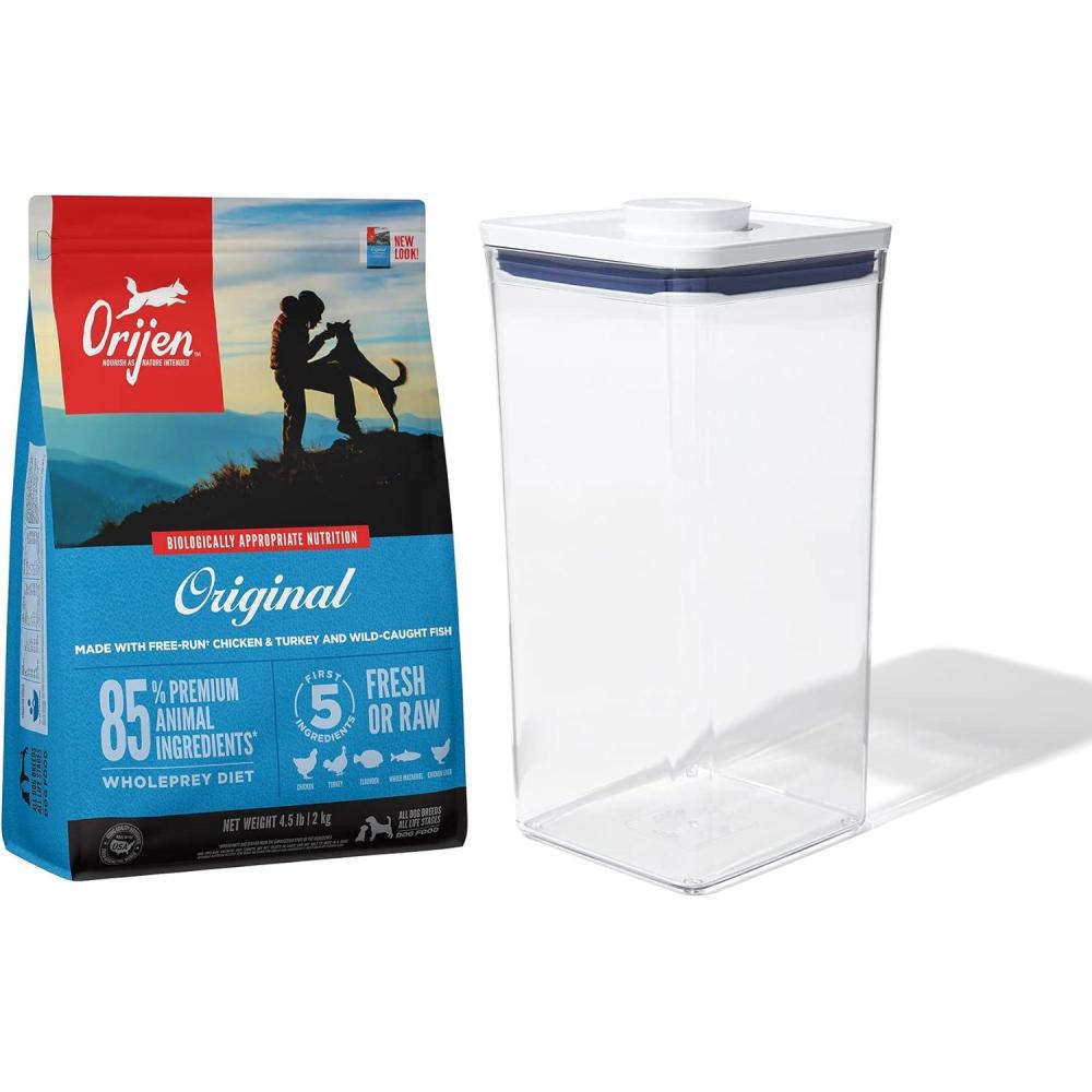 imageORIJEN Dog Original Recipe 45lb and OXO Good Grips Pet POP Container 60 Qt