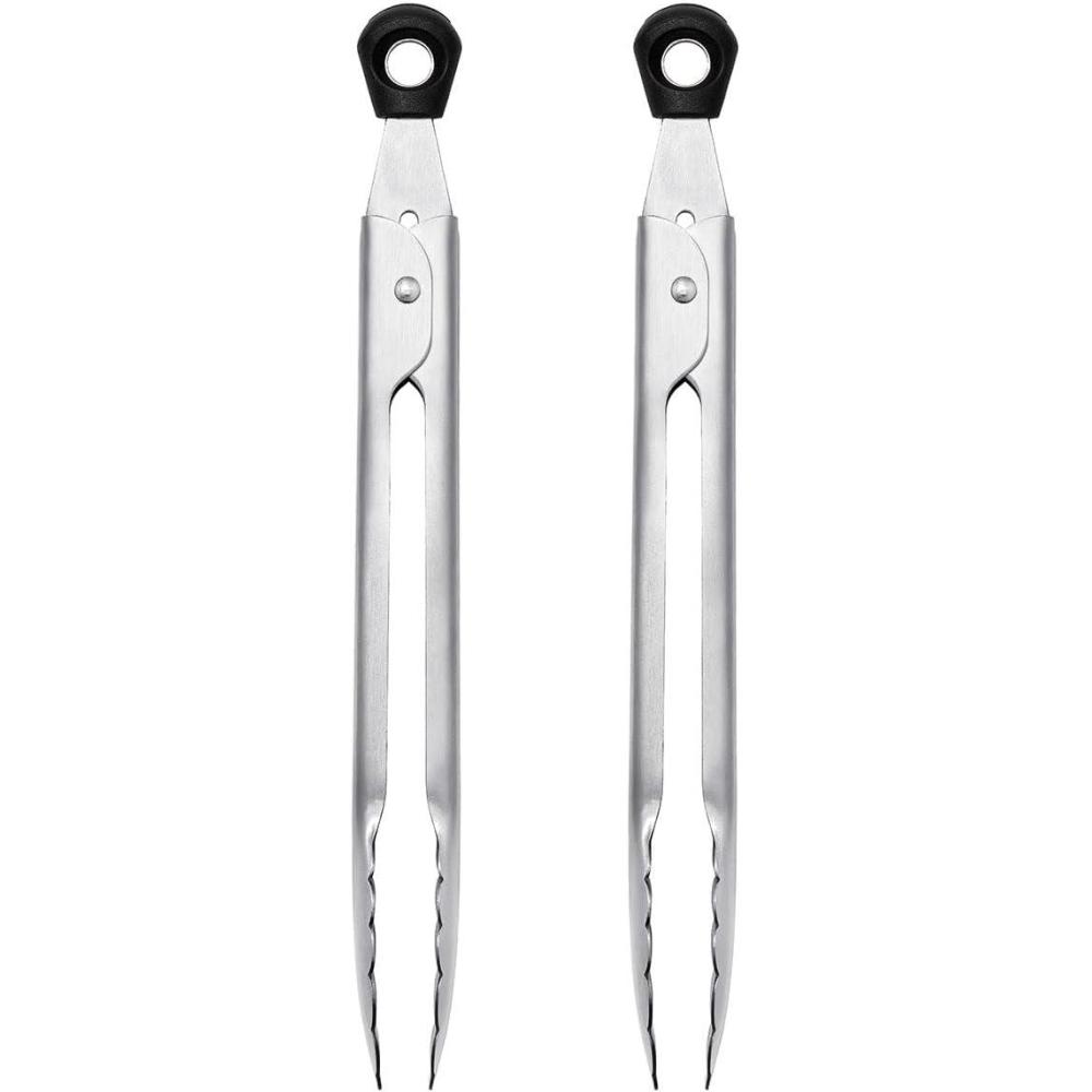 imageOXO Good Grips 12Inch StainlessSteel Locking Tongs7Inch Mini 2Pack