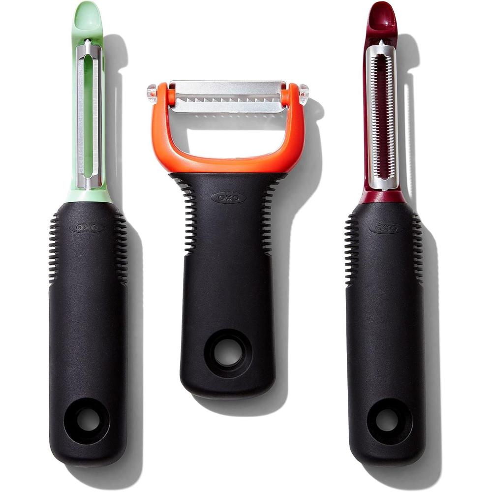 imageOXO Good Grips 3Piece Peeler Set  Beet Fennel Yam3Piece Peeler Set