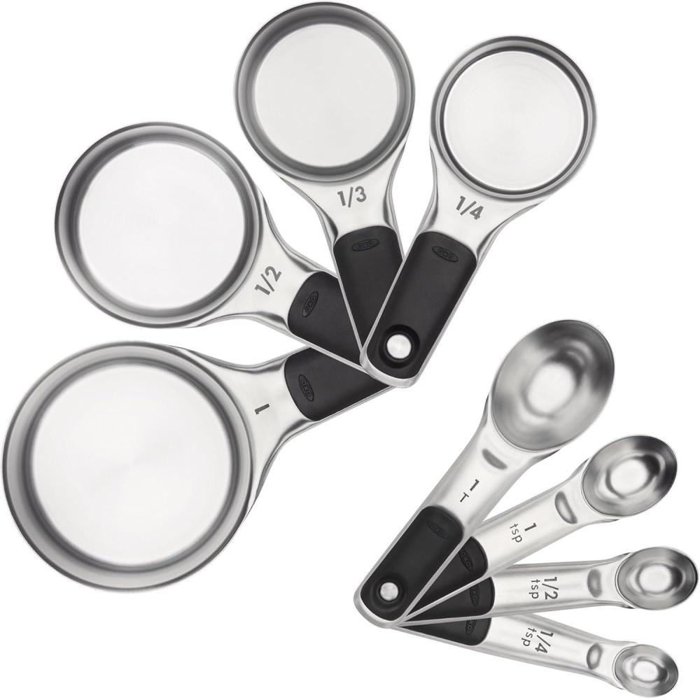 imageOXO Good Grips 4 Piece Stainless Steel Measuring Spoons with Magnetic SnapsSet