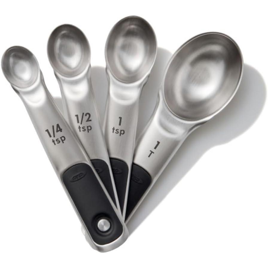 imageOXO Good Grips 4 Piece Stainless Steel Measuring Spoons with Magnetic SnapsSpoons