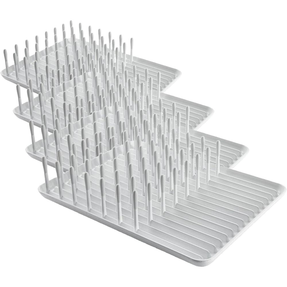imageOXO Good Grips Compact Dish Rack Biscuit 1334quot x 1038quot x 312quot h for Storage1334 x 1038 x 312 h Pack of 4