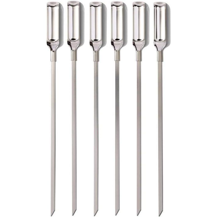 imageOXO Good Grips Grilling Tools Stainless Steel Grilling Skewers  Set of 6Skewers  Set of 6