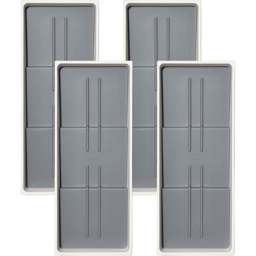 imageOXO Good Grips Kitchen Drawer Expandable Utensil Organizer WhiteCompact Pack of 4
