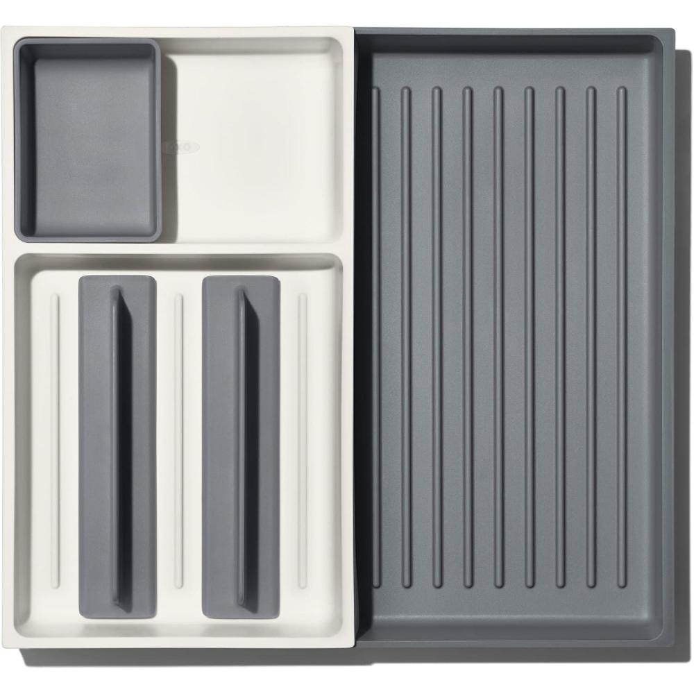 imageOXO Good Grips Kitchen Drawer Expandable Utensil Organizer WhiteLarge Expandable Pack of 1