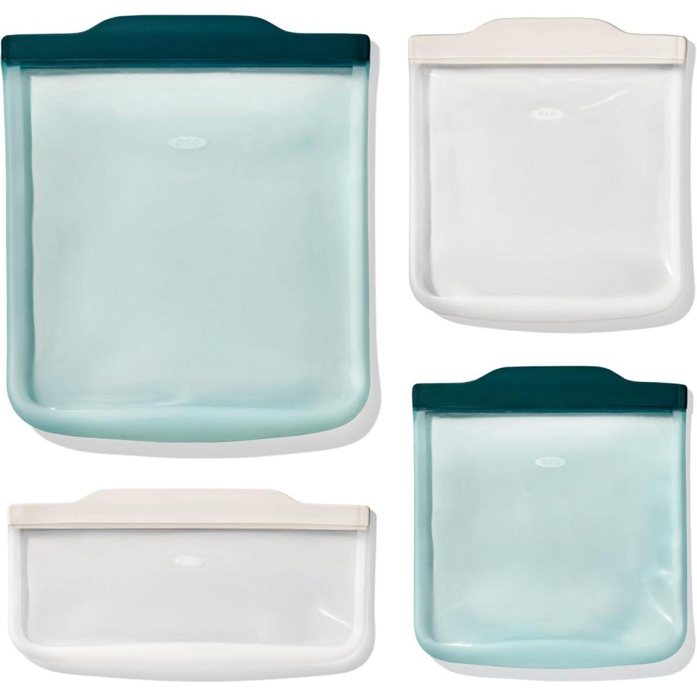 imageOXO Good Grips Silicone Reusable Bags  4 Piece Starter Set  OatLagoonStarter Set