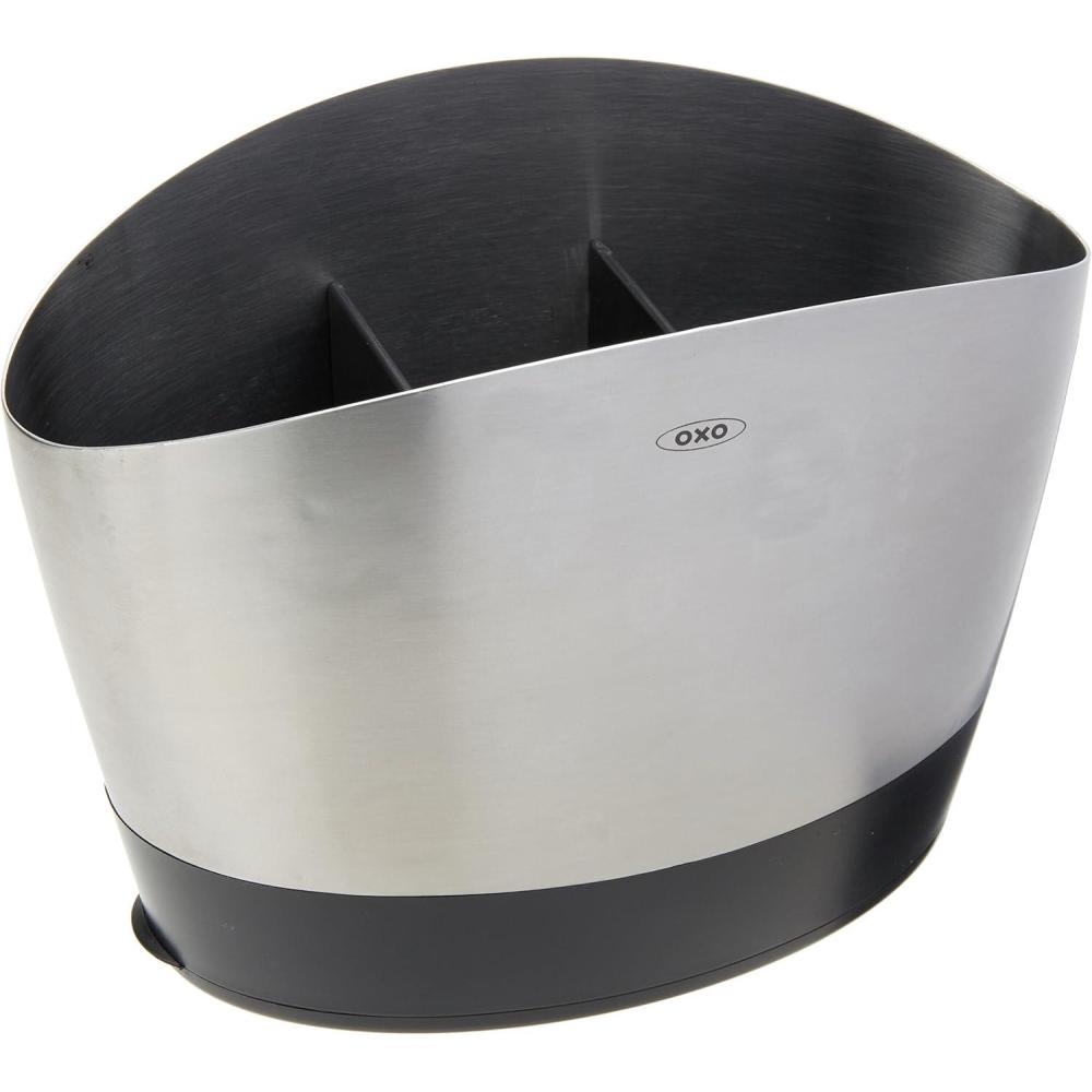 imageOXO Good Grips Stainless Steel Utensil Holder 84quot x 475quot x 625quotHolder