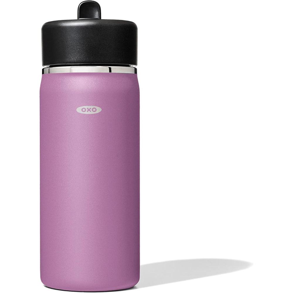 imageOXO Strive 20oz Wide Mouth Water Bottle with Straw Lid  CitrineAmethyst