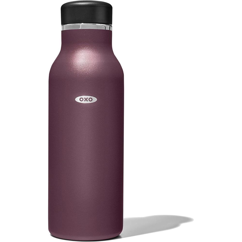imageOXO Strive 24oz Insulated Water Bottle with Standard Lid  SlatePurple Garnet