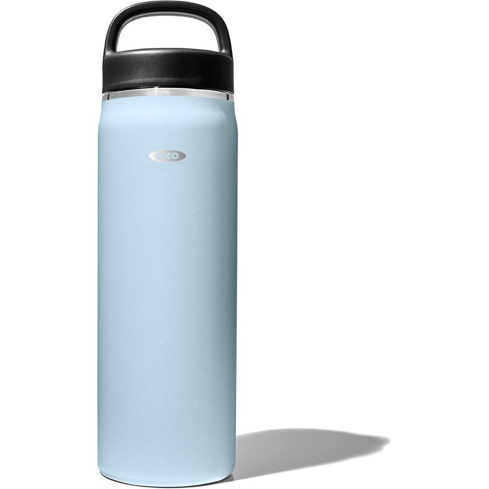 imageOXO Strive 40 oz Insulated Bottle with Handled Lid  Rose QuartzTopaz Blue