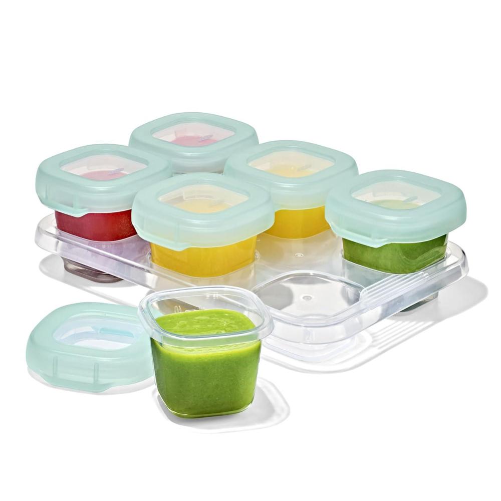 imageOXO Tot Baby Blocks Freezer Storage Containers Teal 4 OzOpal