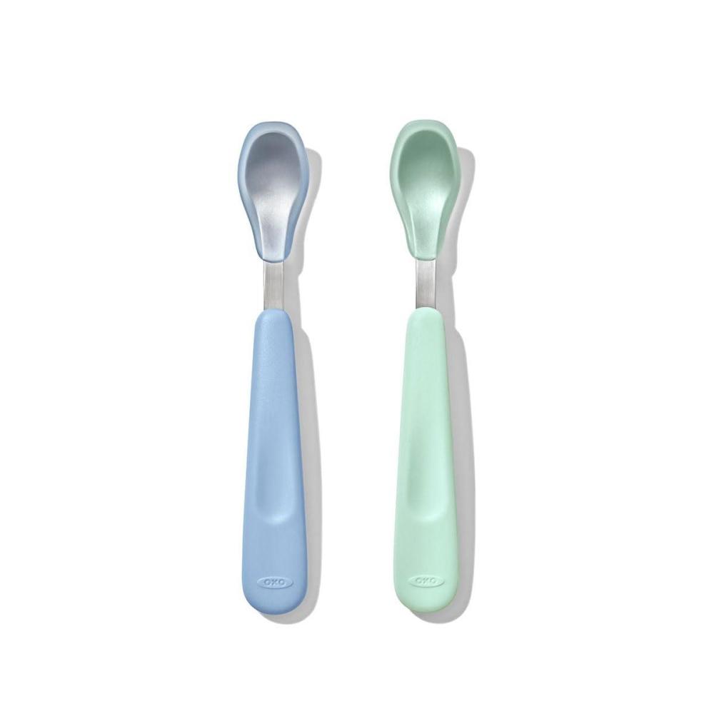 imageOXO Tot Feeding Spoon Set with Soft Silicone  Opal and DuskOpal and Dusk