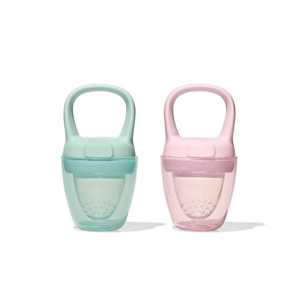 imageOXO Tot Silicone SelfFeeder 2 Pack  Opal and BlossomOpalBlossom