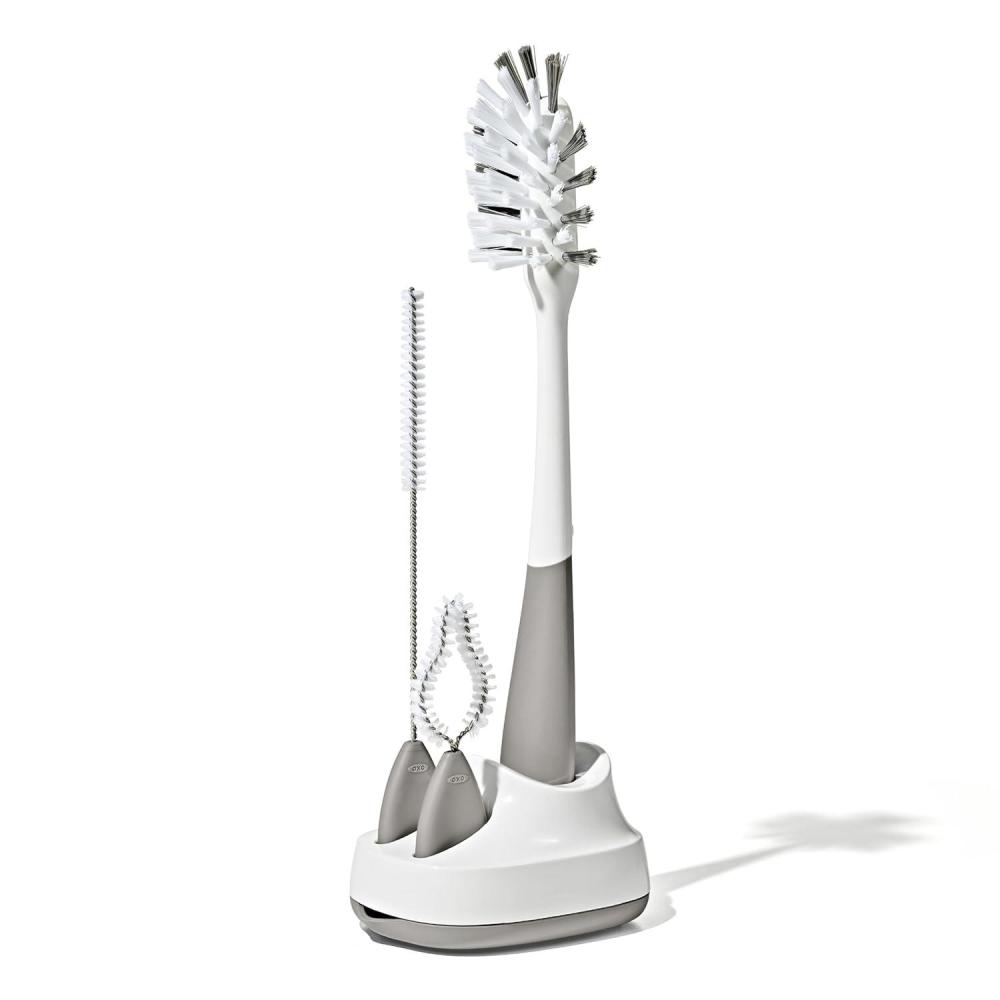 imageOXO Tot Water Bottle and Straw Cup Cleaning Set Brush Set Pebble