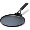 imageOXO Obsidian PreSeasoned Carbon Steel 10quot Crepe and Pancake Griddle Pan with Removable Silicone Handle Holder Induction Oven Safe Black