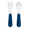 imageOXO Tot On The Go Fork ampamp Spoon Training Set with Travel Case  NavyNavy