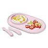 imageOXO Tot Textured Suction Plate ampamp Spoons Set  3Piece  DuskBlossom